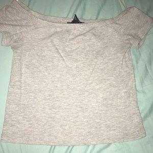 Gray Crop Top